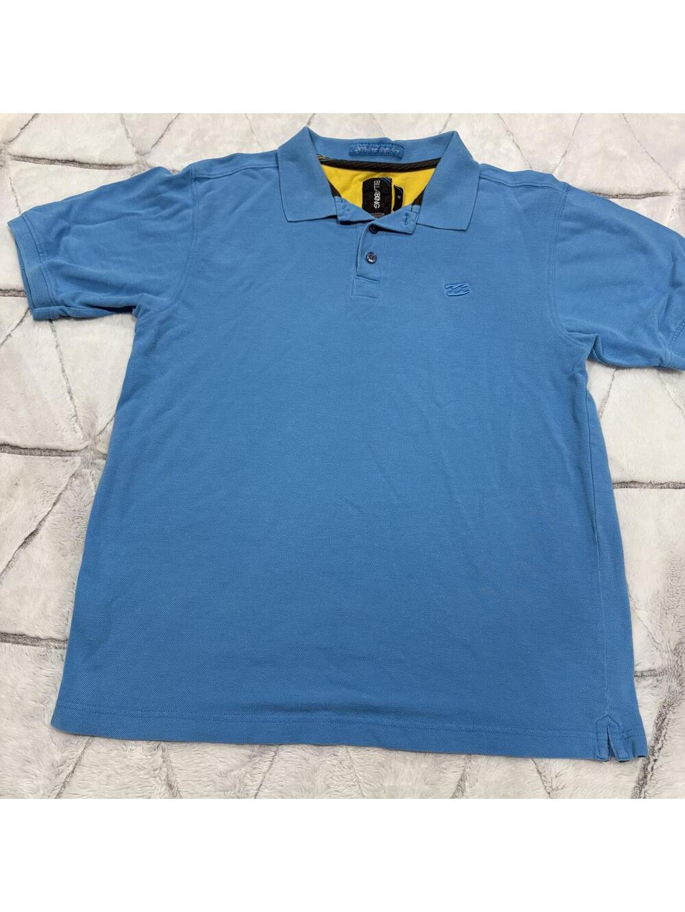 Billabong Preppy Y2K Blue Men's Polo Shirt Size Large Cotton Comfortable Casual